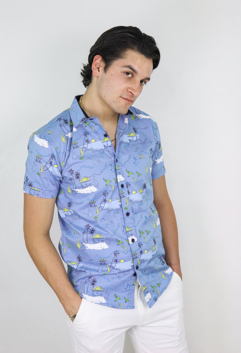 ☝🏻 Camisa Manga Corta Slim