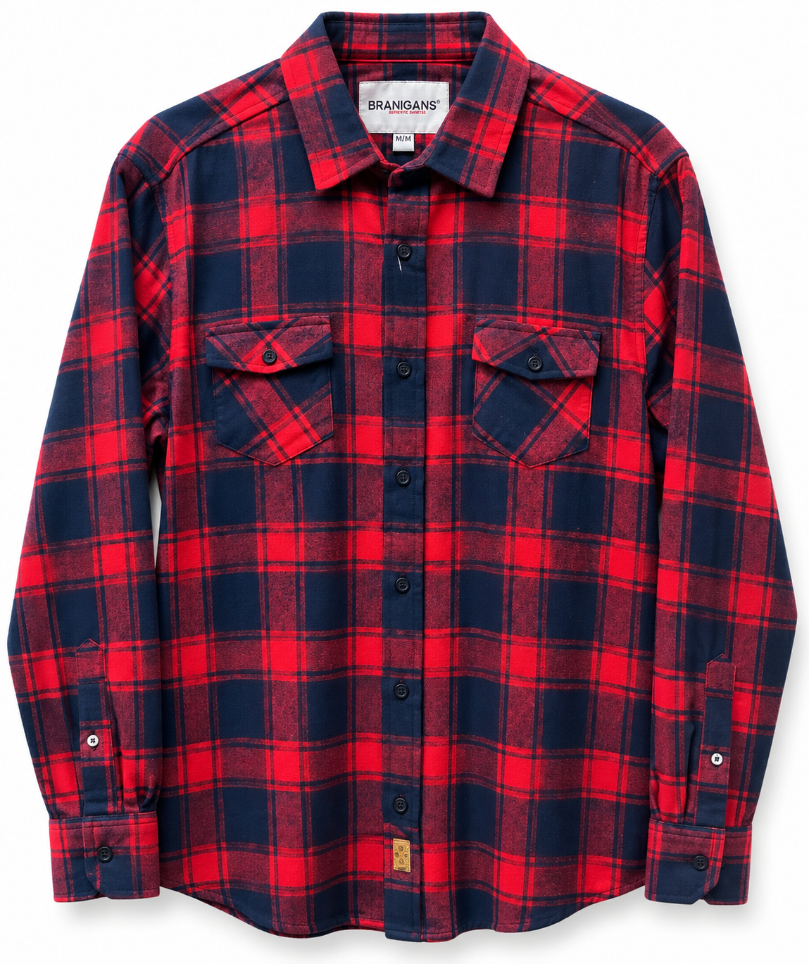 Camisa de Franela Slim - Cuadros Rojos