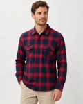 Camisa de Franela Slim - Cuadros Rojos