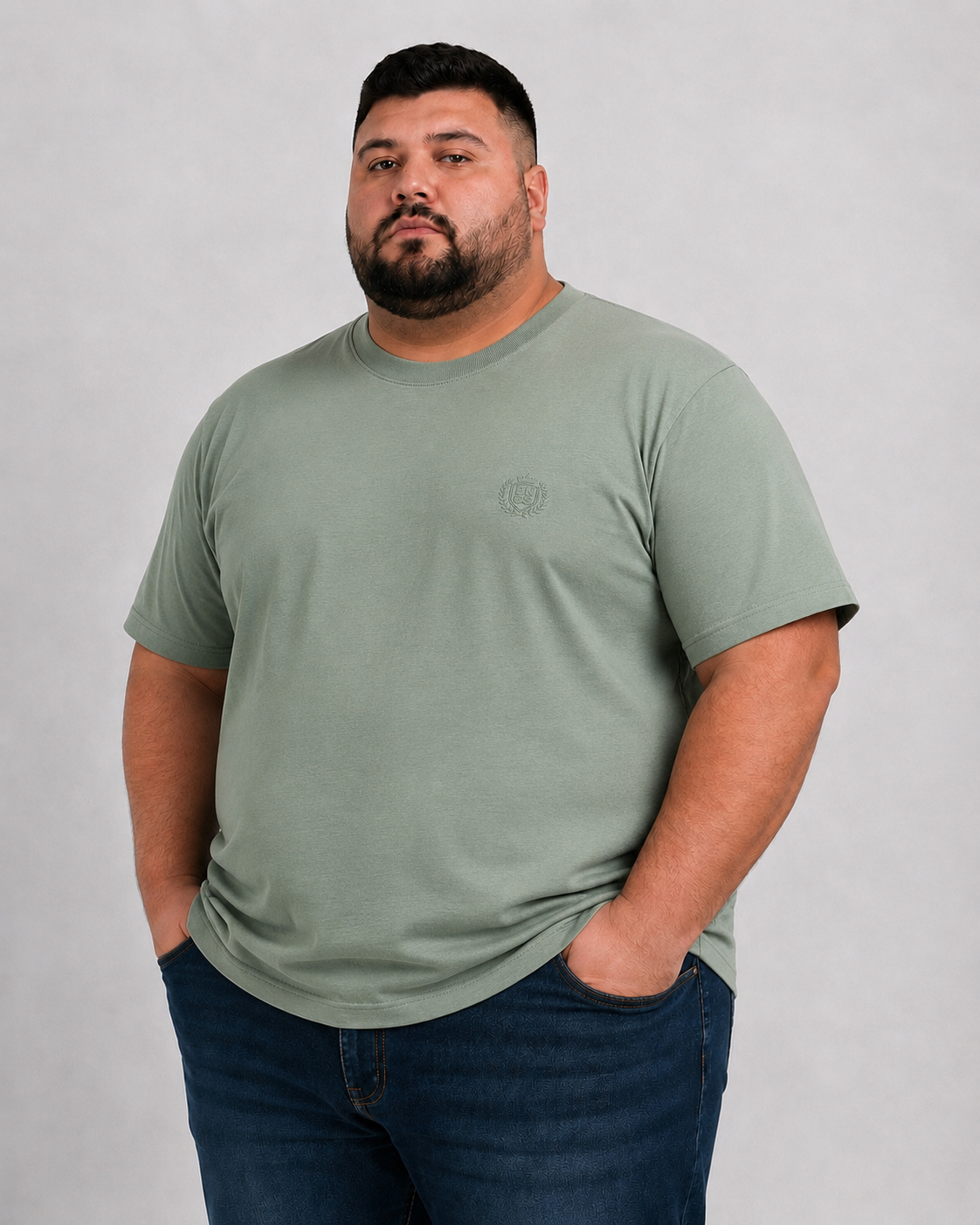 Playera Talla Extra Cuello Redondo - Verde