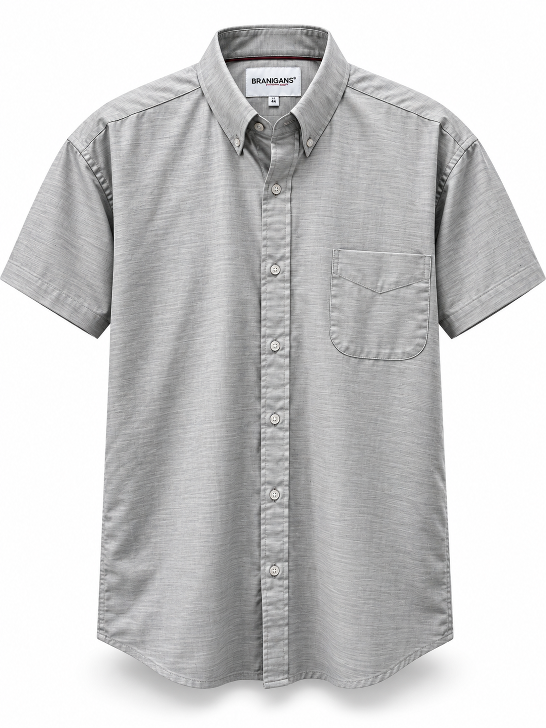 Camisa Talla Extra Manga Corta - Lisa Gris