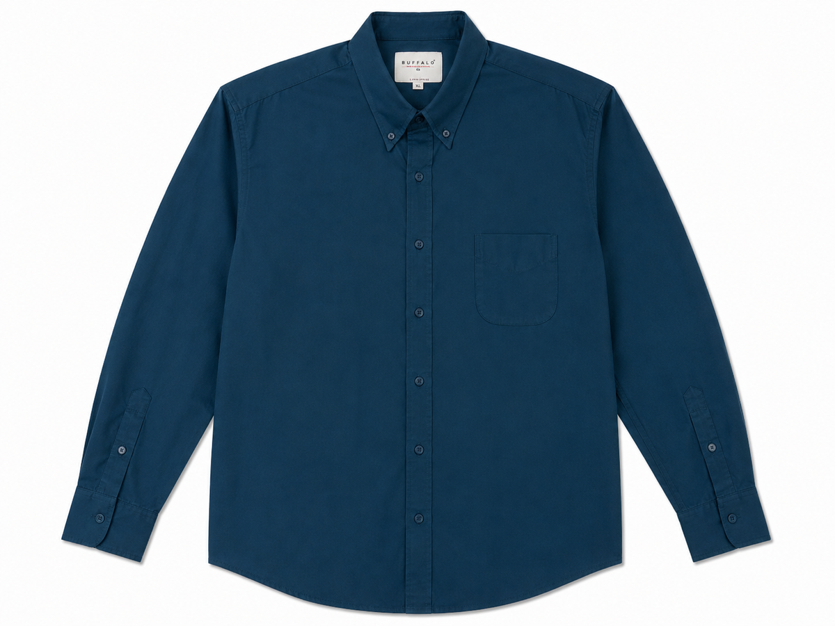 Camisa Talla Extra Manga Larga - Petroleo