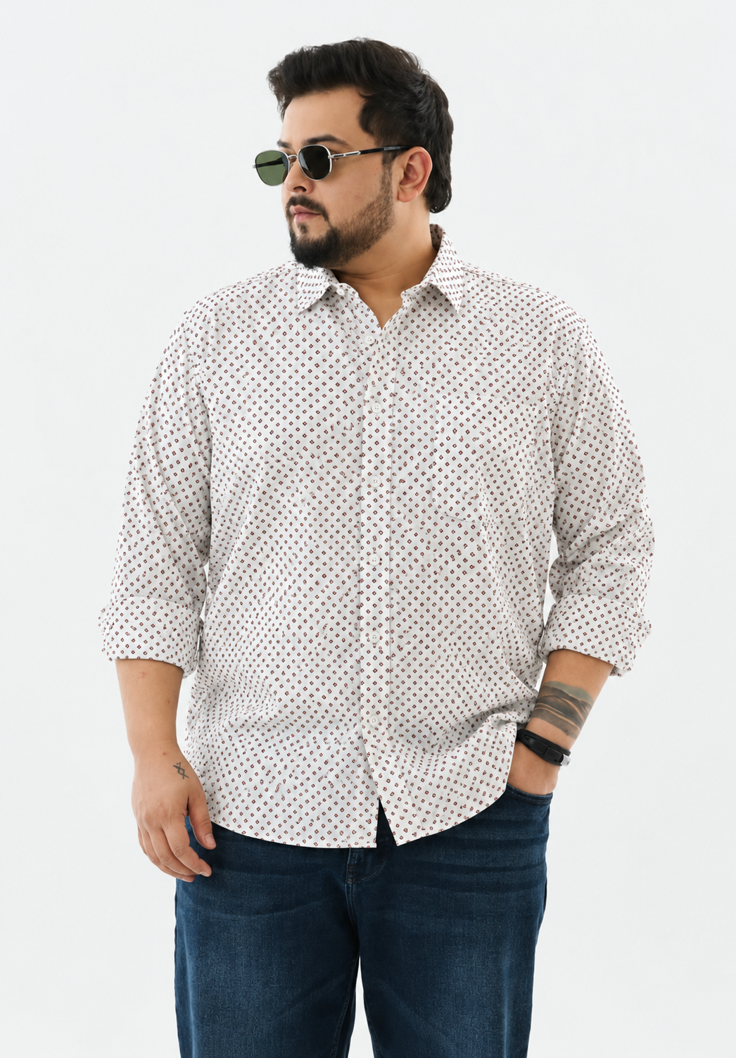 Camisa Regular Manga Larga - Corbatero puntos