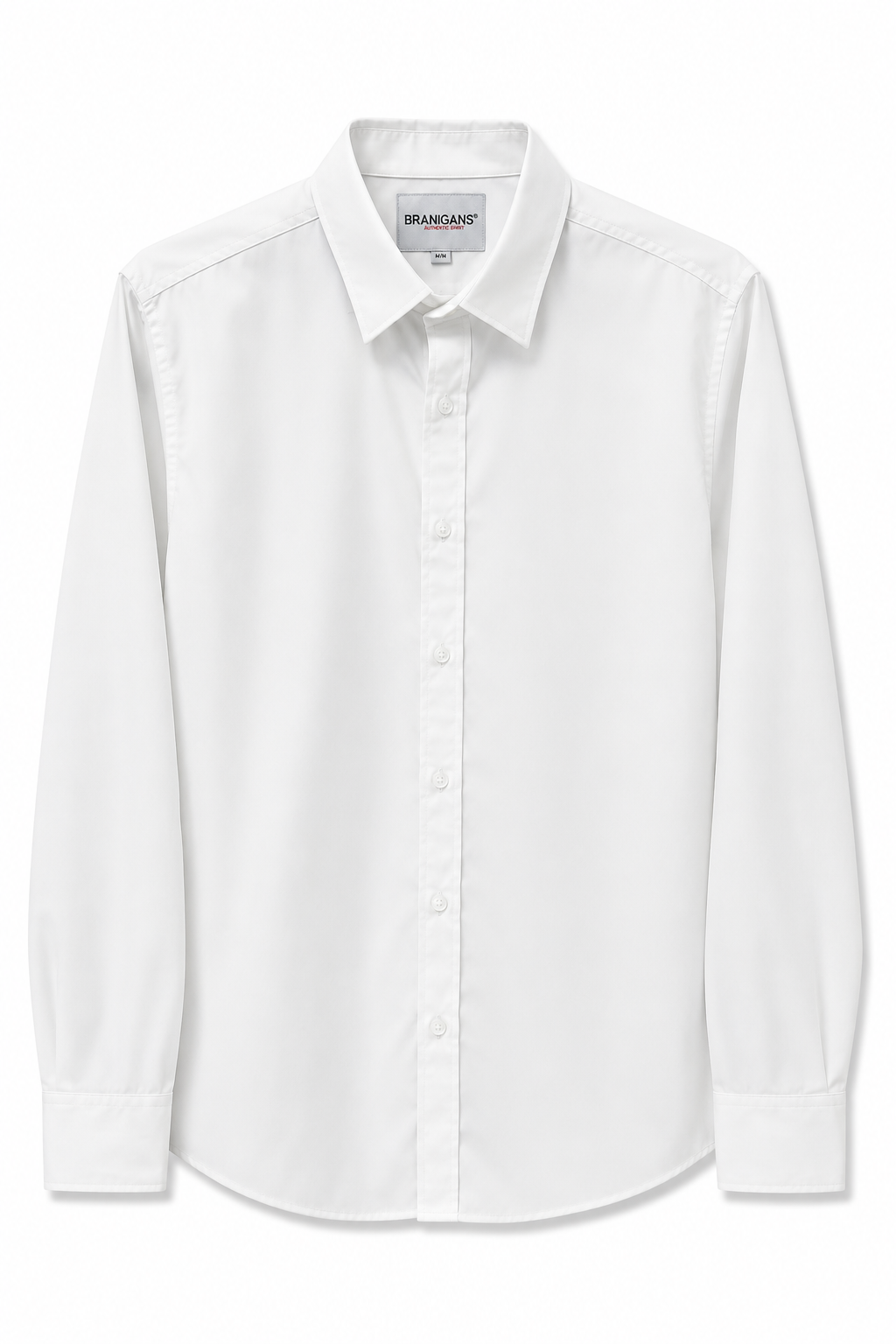 Camisa Slim Manga Larga - Blanca