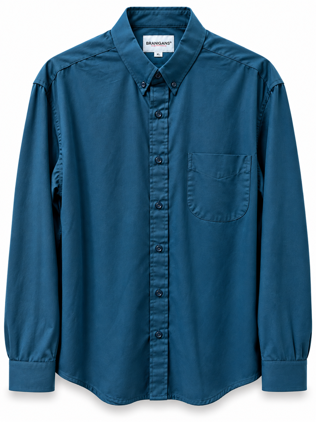 Camisa Regular Manga Larga - Acero