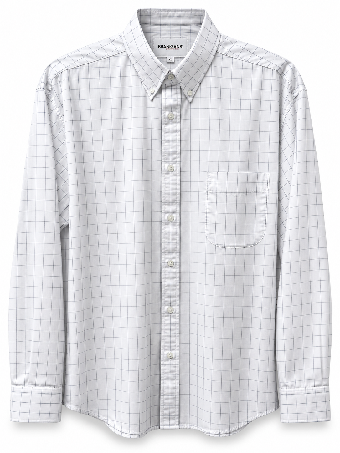 Camisa Regular Manga Larga - Cuadros Azulitos