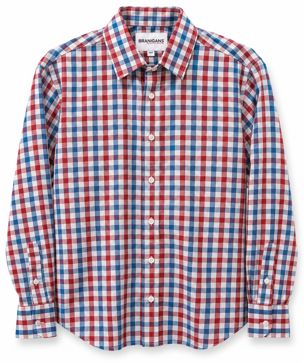 Camisa Slim Manga Larga - Cuadros Bicolor