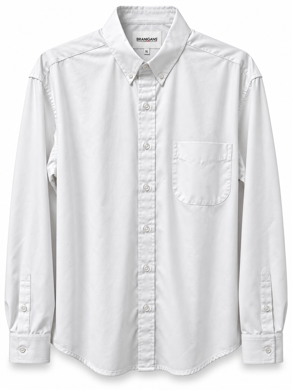 Camisa Regular Manga Larga - Blanca