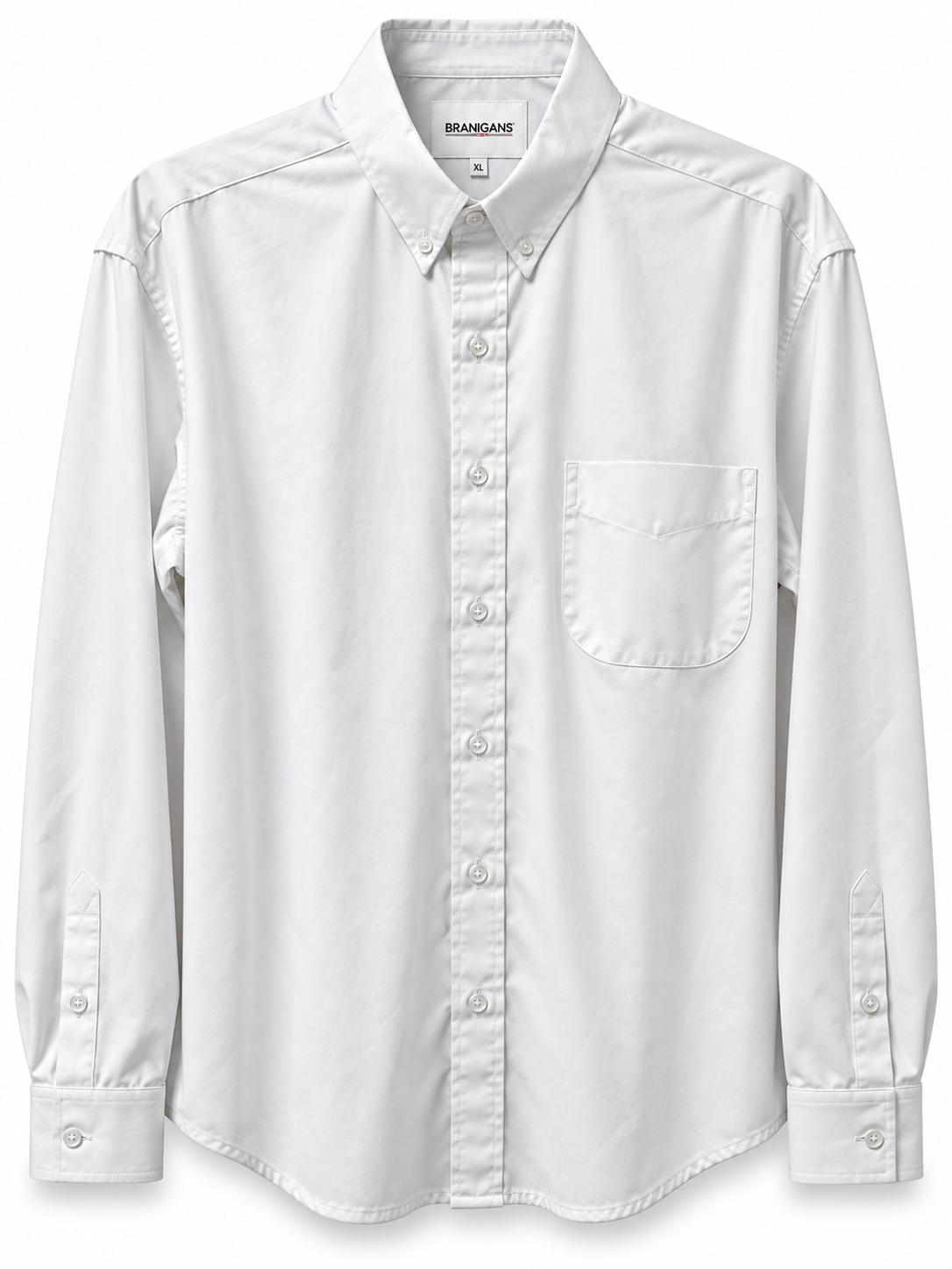 Camisa Regular Manga Larga - Blanca