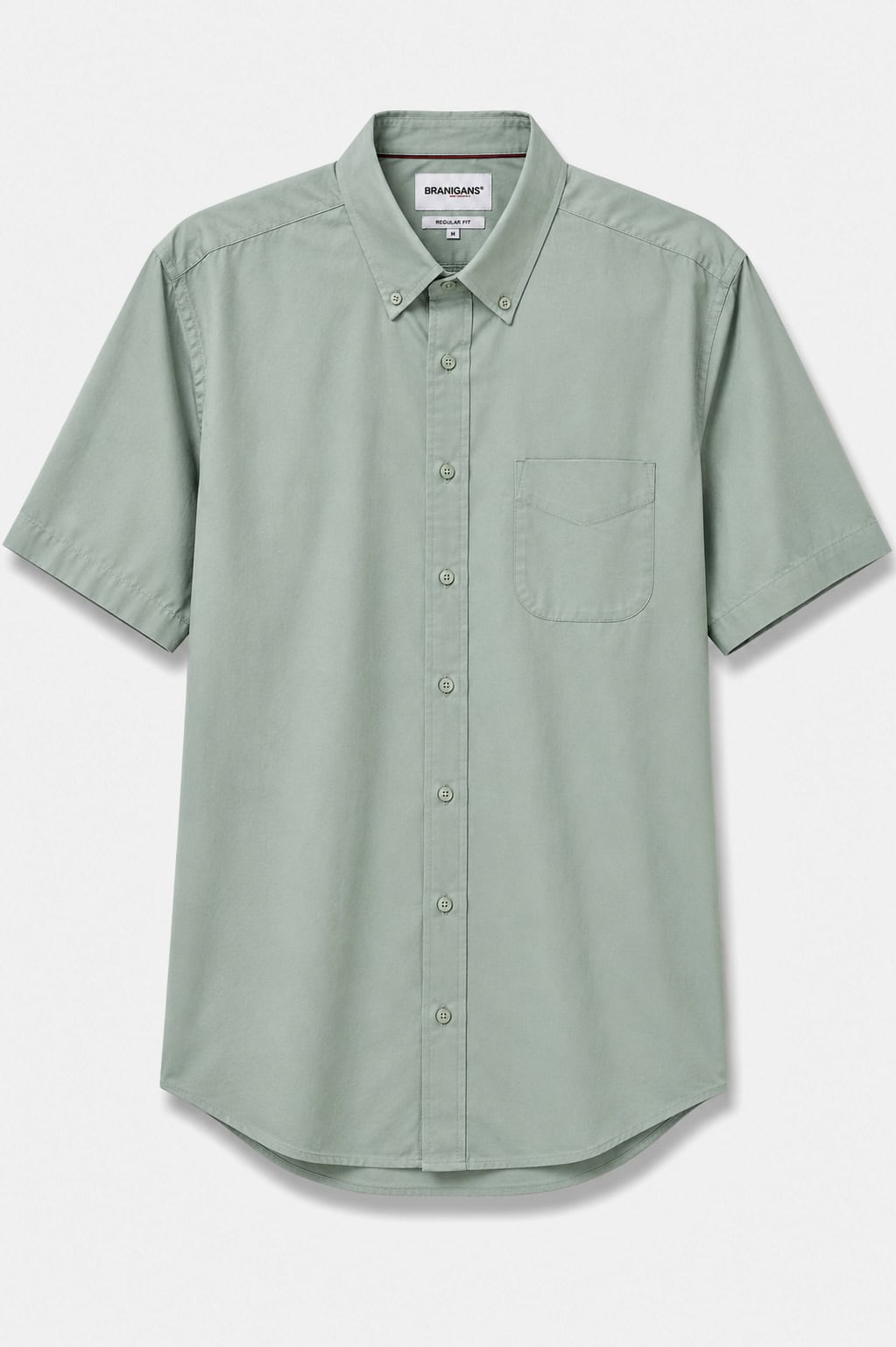 Camisa Regular Manga Corta - Pistache