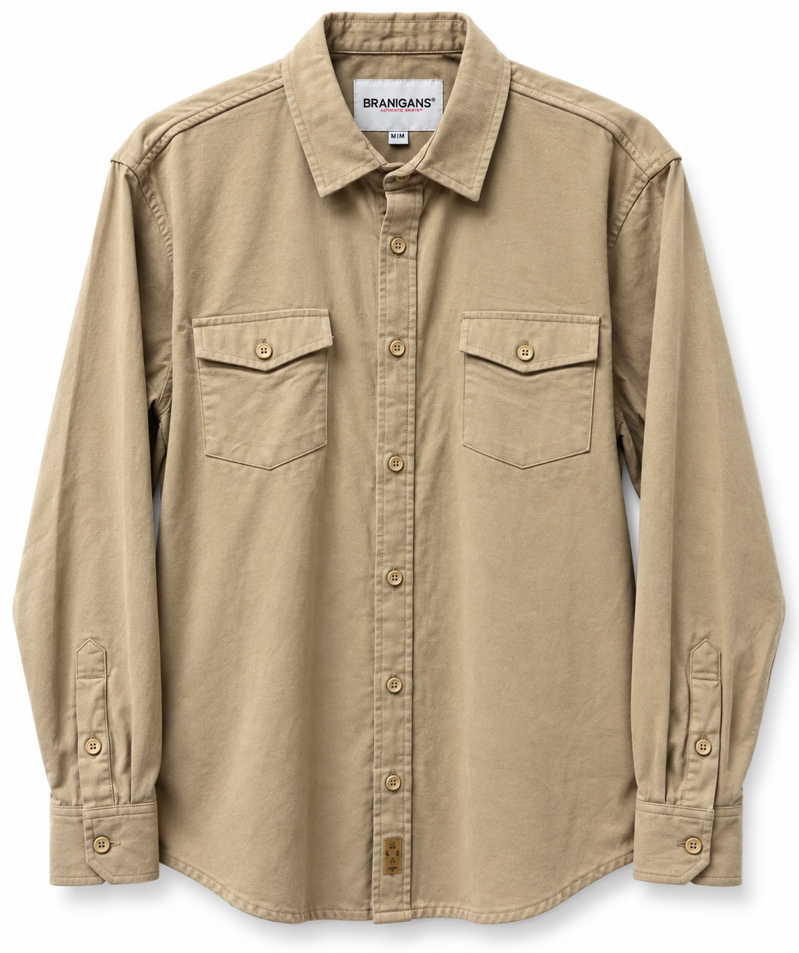 Camisa Manga Larga Slim de Panilla - Caqui