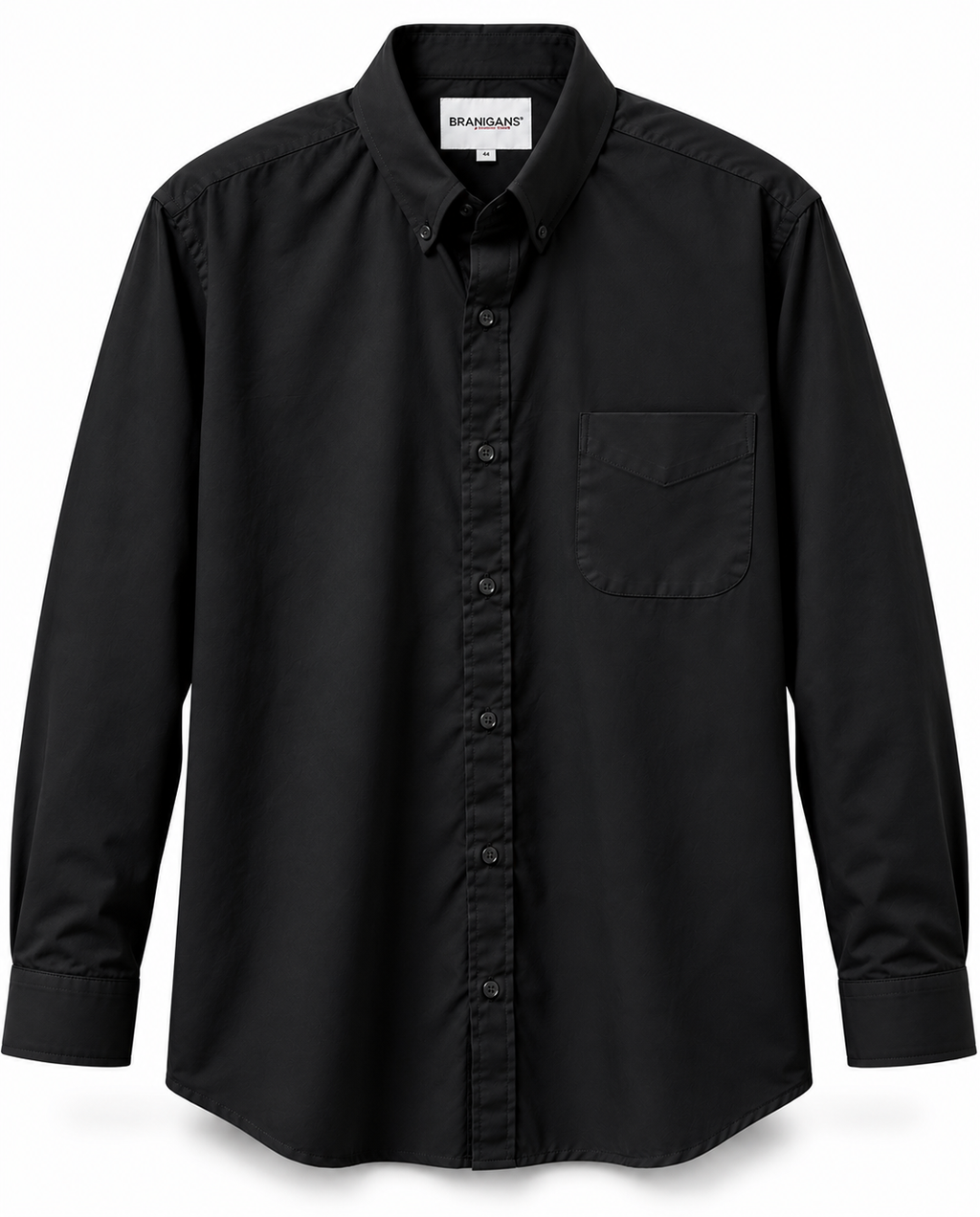 Camisa Hombre Manga Larga Talla Extra — Lisa Negra