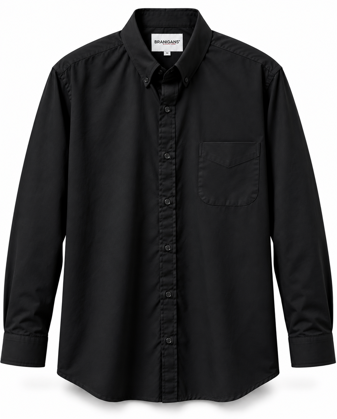 Camisa Hombre Manga Larga Talla Extra — Lisa Negra