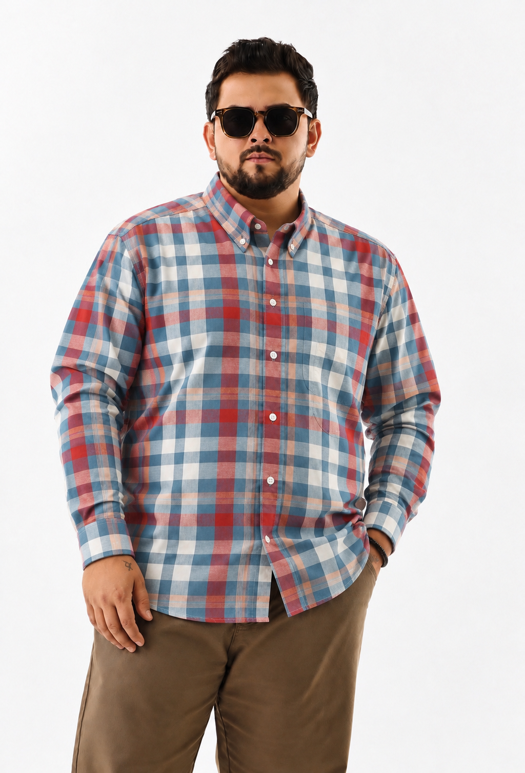 Camisa Regular Manga Larga - Bicuadros
