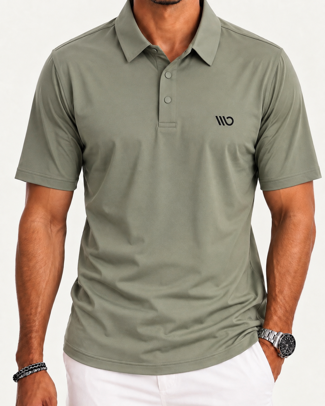 Playera Tipo Polo Poliéster - Verde