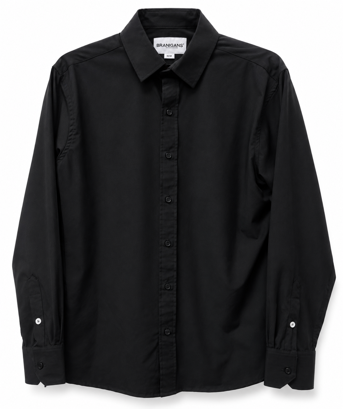Camisa Slim Manga Larga - Negra